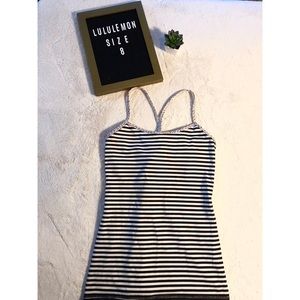 Lululemon Power Y Striped Tank size 8